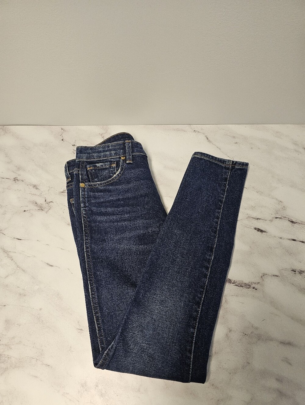Khaite Kassandra High Rise Skinny Dark Blue Jeans 25 Preowned - Picture 4 of 11